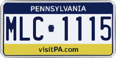 PA license plate MLC1115