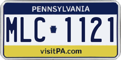 PA license plate MLC1121