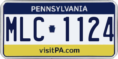 PA license plate MLC1124