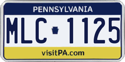 PA license plate MLC1125