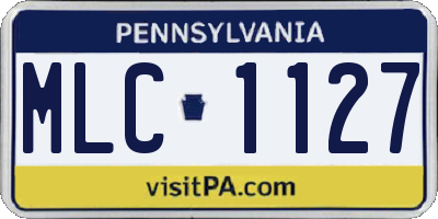 PA license plate MLC1127