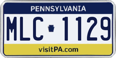 PA license plate MLC1129
