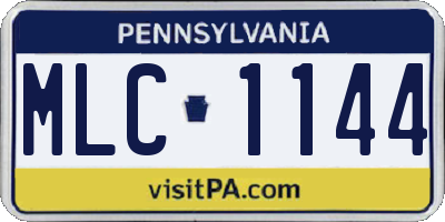 PA license plate MLC1144