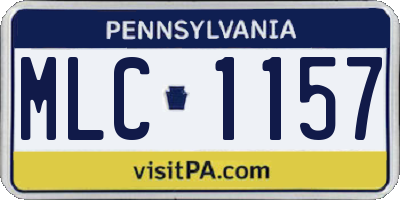 PA license plate MLC1157