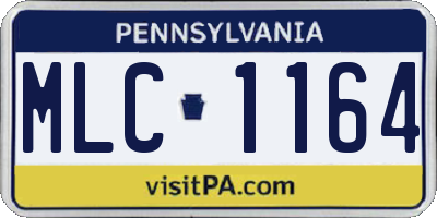 PA license plate MLC1164