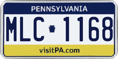 PA license plate MLC1168