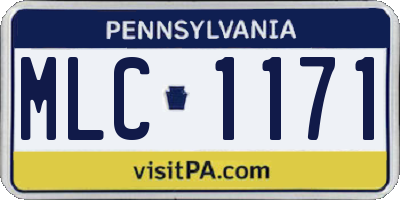 PA license plate MLC1171