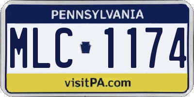 PA license plate MLC1174