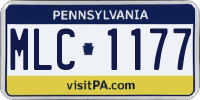 PA license plate MLC1177