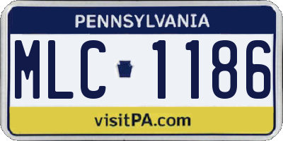 PA license plate MLC1186