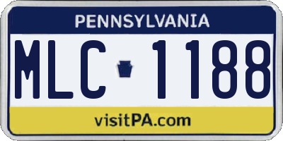 PA license plate MLC1188
