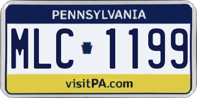 PA license plate MLC1199