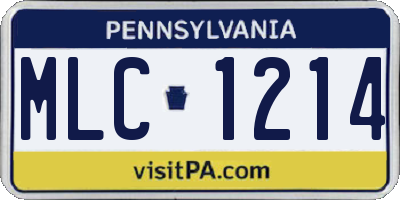 PA license plate MLC1214