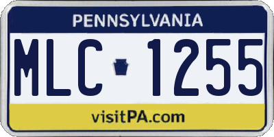 PA license plate MLC1255
