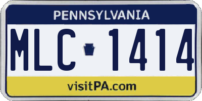 PA license plate MLC1414
