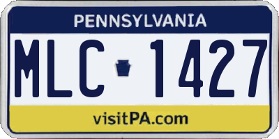 PA license plate MLC1427
