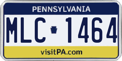 PA license plate MLC1464