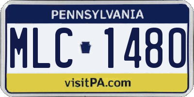 PA license plate MLC1480