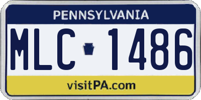 PA license plate MLC1486