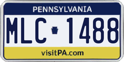 PA license plate MLC1488