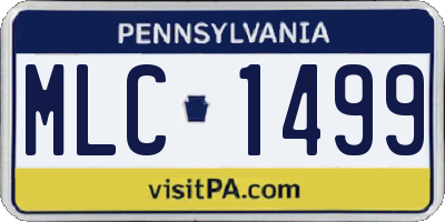 PA license plate MLC1499