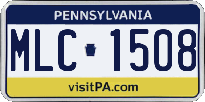 PA license plate MLC1508
