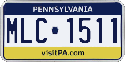 PA license plate MLC1511