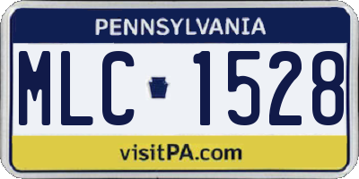 PA license plate MLC1528