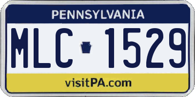 PA license plate MLC1529