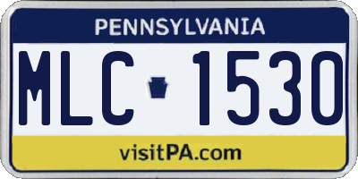PA license plate MLC1530