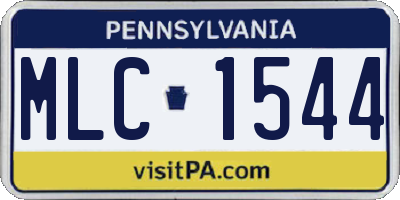 PA license plate MLC1544