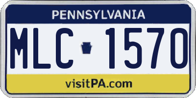 PA license plate MLC1570