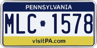 PA license plate MLC1578