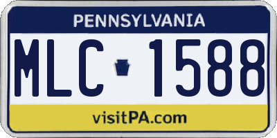PA license plate MLC1588