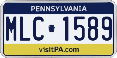 PA license plate MLC1589