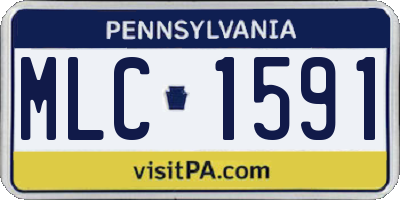 PA license plate MLC1591