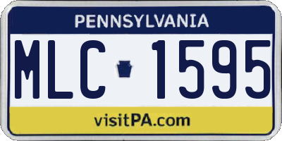 PA license plate MLC1595