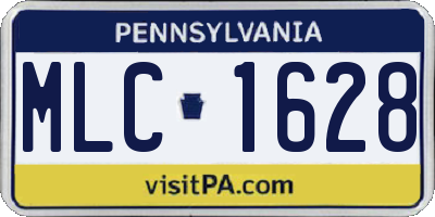 PA license plate MLC1628