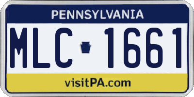 PA license plate MLC1661
