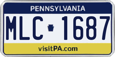 PA license plate MLC1687