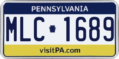 PA license plate MLC1689