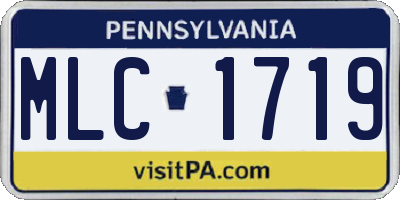 PA license plate MLC1719