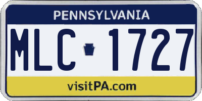 PA license plate MLC1727