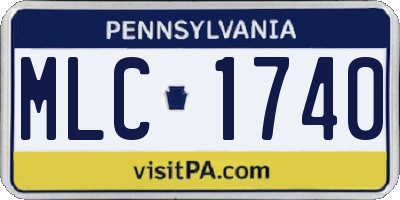 PA license plate MLC1740