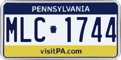 PA license plate MLC1744