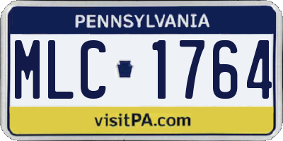 PA license plate MLC1764