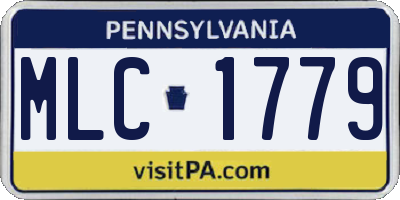 PA license plate MLC1779