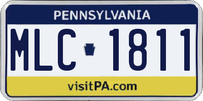 PA license plate MLC1811