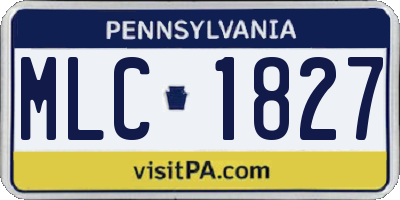PA license plate MLC1827