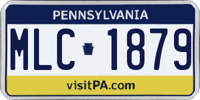 PA license plate MLC1879